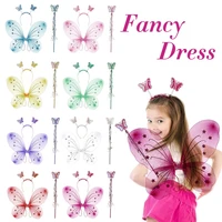 cosplay dressing up girl ladies fancy dress set butterfly wings fairy wand princess hair hoop