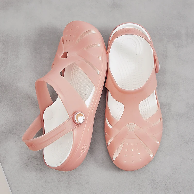 

2020 New Summer Women Sandals Mesh Breathable Padded Beach Flip Flops Shoes Solid Flat Bath Slippers Lighted Casual Shoes