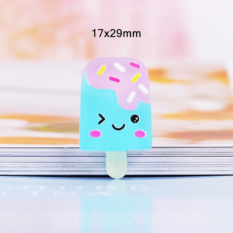 20 шт Цвет мороженого падение клей акрил аксессуары для ванной комнаты Набор Еда