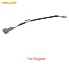 FEELDO 1 шт. автомобильный аудио вход медиа провод для передачи данных оригинальный разъем 4Pin автомобильный AUX адаптер для Peugeot AUX кабель адаптер