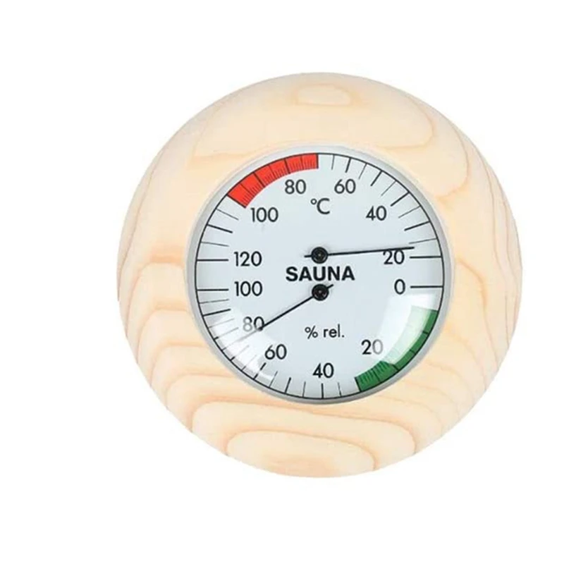 

Wooden Digital Thermometer for Sauna Hygrometer Sand Timer Kit