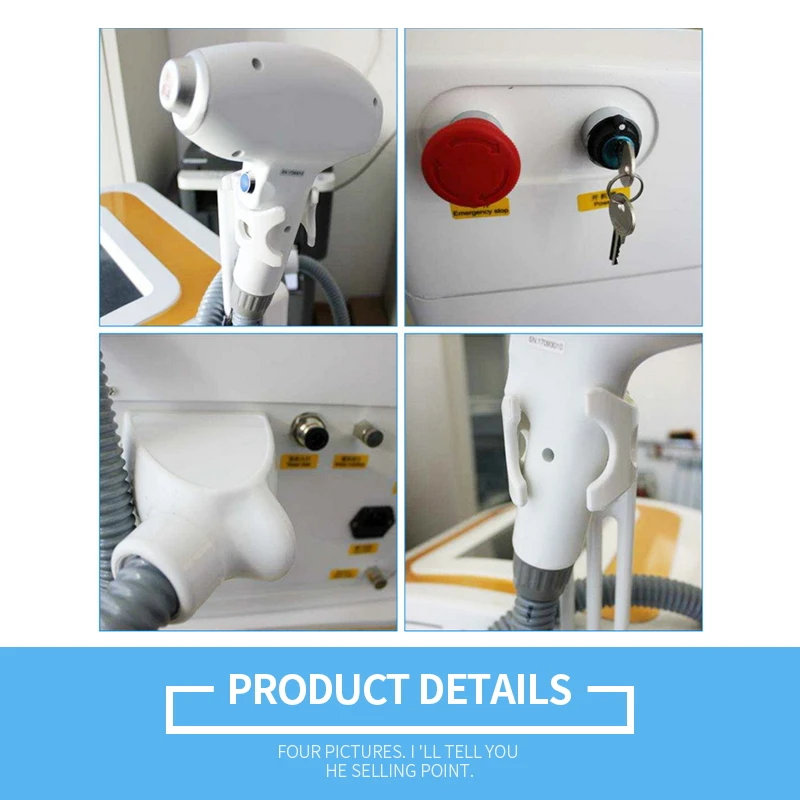 Высококачественный портативный Диодный Лазерный Аппарат 808 нм для всех типов