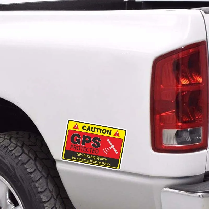 Aliauto 4 X Warning Car Sticker Caution GPS Tracking System Protected Decoration Decal PVC Water Proof for Skoda Volvo 7cm*4cm | Автомобили