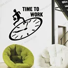 Настенные обои с надписью Time TO Work, Настенные обои для мальчиков и часов, Офисная настенная наклейка, идея для работы в команде, бизнес-работник, детская комната JC193