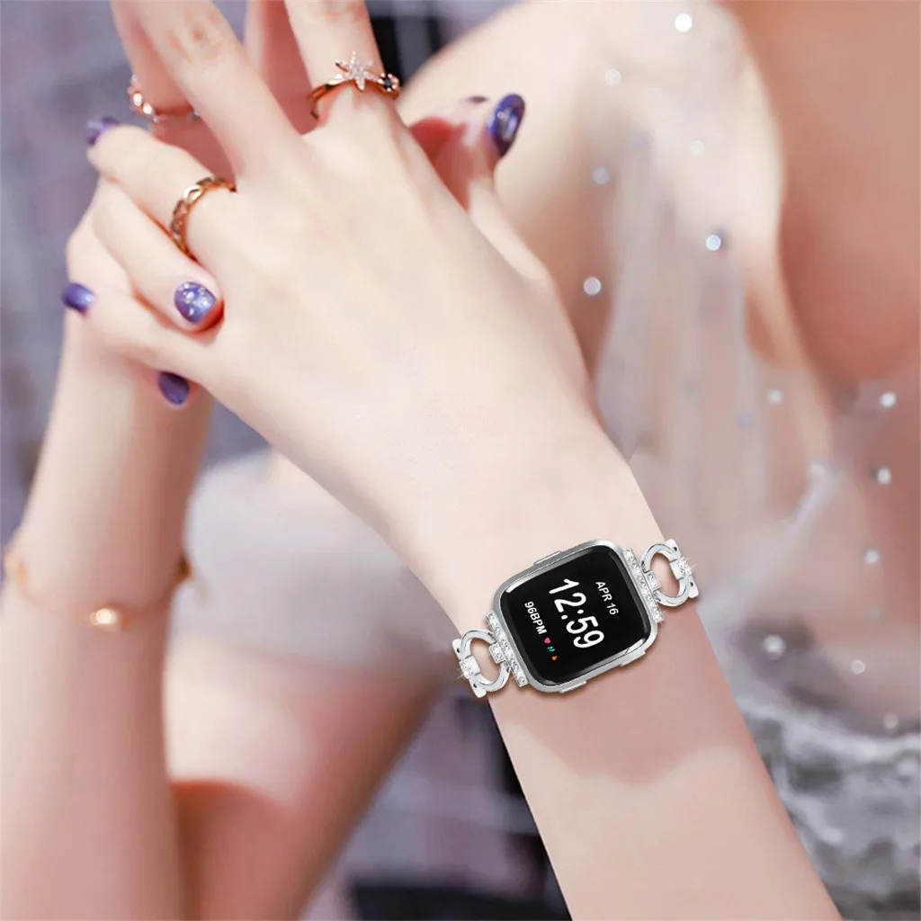 Ремешок из нержавеющей стали для Fitbit Versa Lite ремешок часов сменный мужчин t Watch