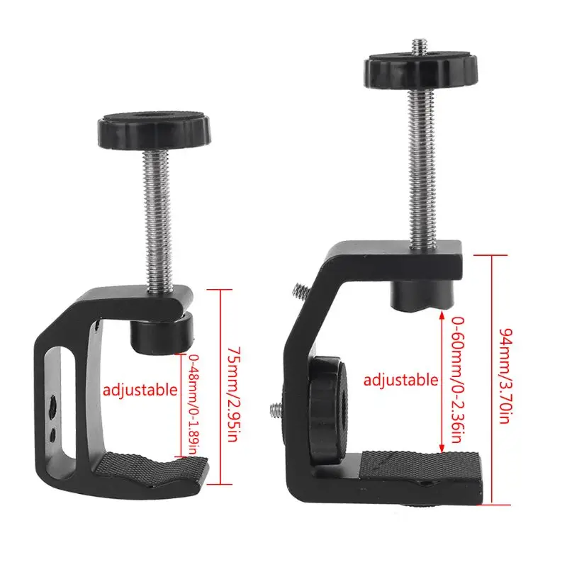Universal C-style Camera Screw Clamp with 360 Degree Mini Ball Head 1/4&quot for Flash Speedlite Accessories | Электроника