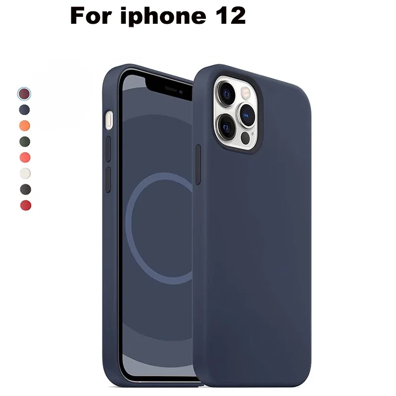 

Официальный Магнитный жидкий силиконовый чехол для iPhone 12 13 Pro Max 13 Pro, Магнитный чехол с анимацией для iPhone 12 Mini