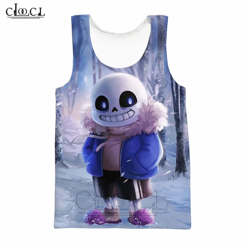 Модная мужская одежда игры Undertale Майки с 3D принтом для мужчин и женщин уличная в