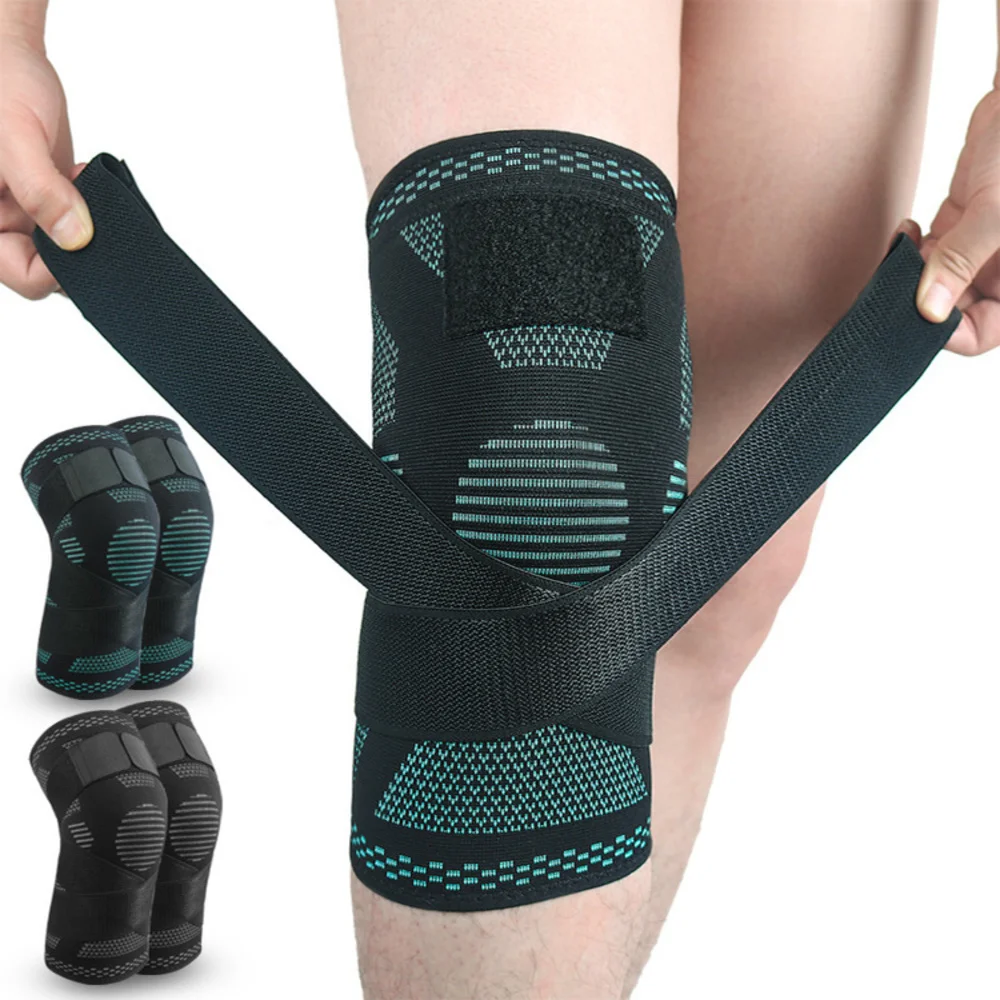 

New Strap Pressure Sports Kneepad Running Cycling Basketball Badminton Anti Slip Kneepad Sports Kneepa L1