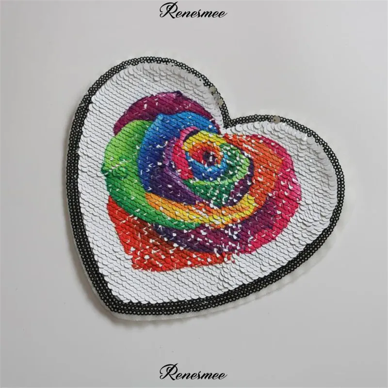 1 шт. блестки сердце вышитые ткани наклейки украшения из пришиты на DIY без клея