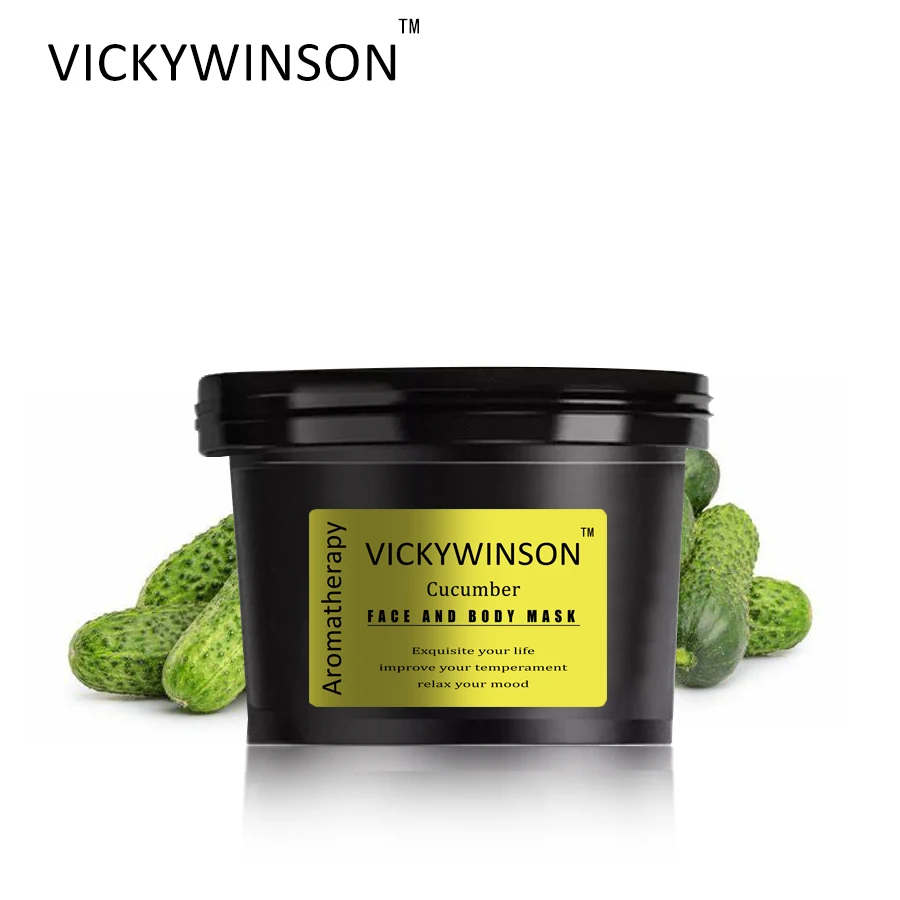 Скраб VICKYWINSON для ароматерапии и огурцов 50 г морская соль лица увлажняющий