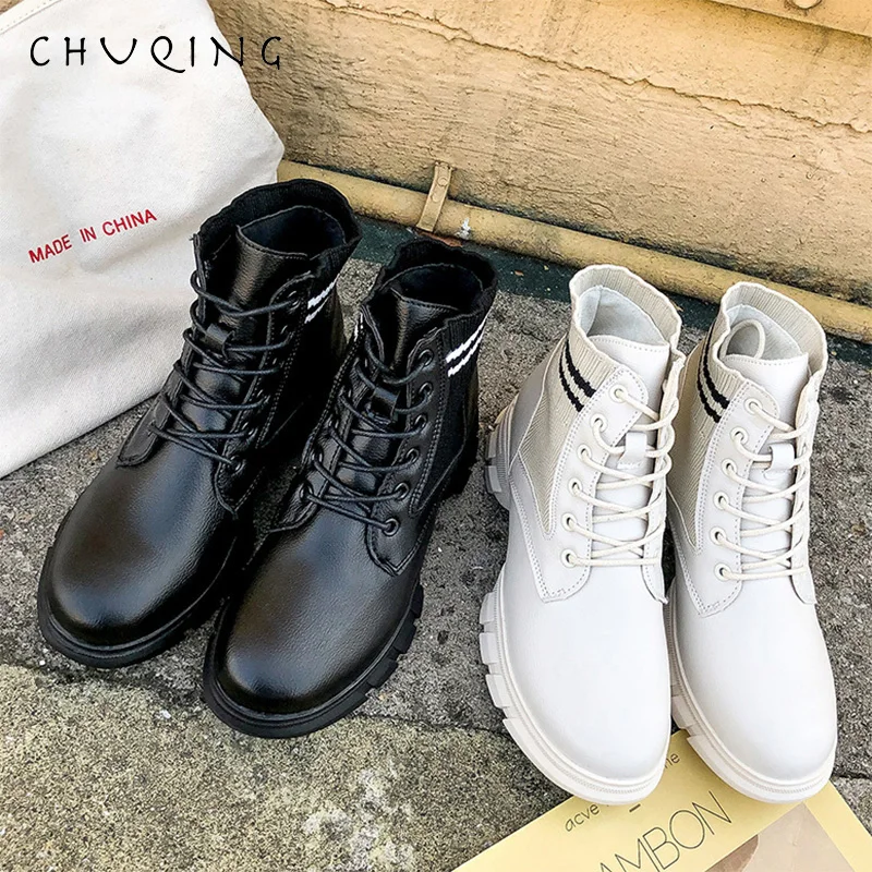 Ботинки женские зимние ботинки женская обувь 2019 г. Осень-зима CHUQING Новая модная