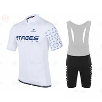 stages team cycling jersey set man summer mtb race cycling clothing short sleeve bicycle suit ropa ciclismo riding bike uniform