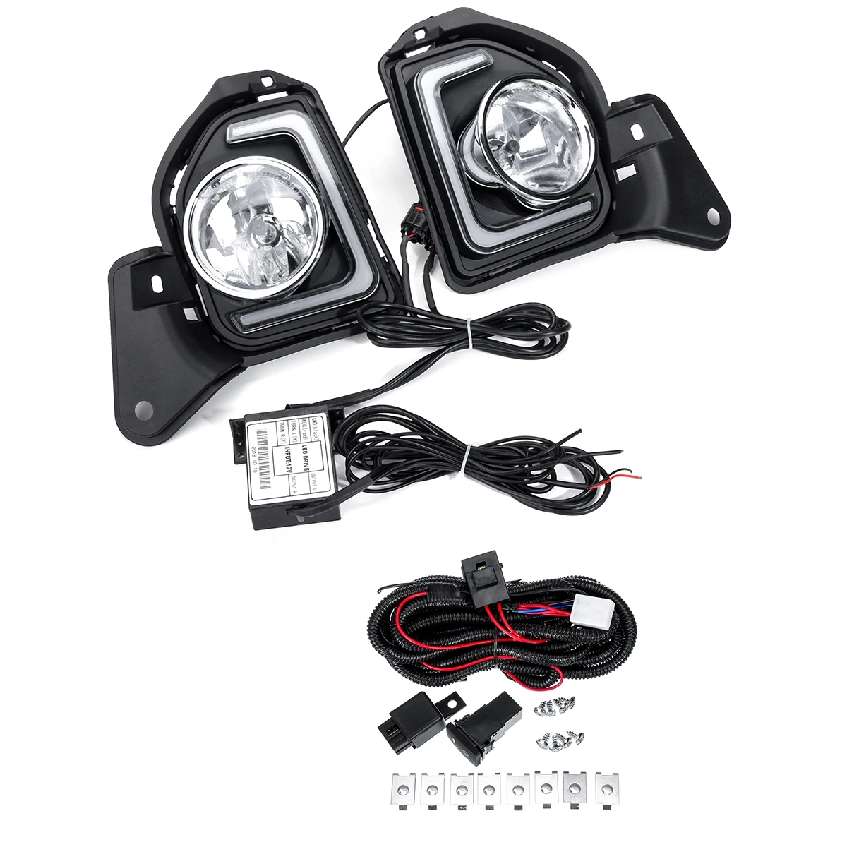 Led Drl с Галогенные Противотуманные светильник для Toyota Hiace 2014 2015 2016 2017 2018