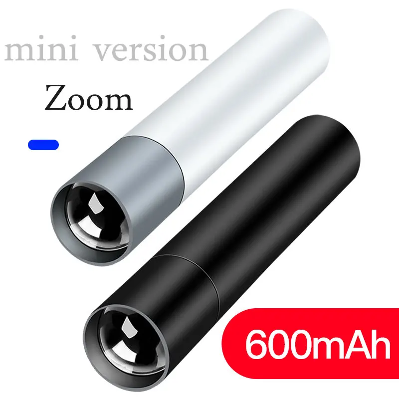 LED Outdoor Camping Mini Telescopic Zoom Flashlight Q5-T6 Strong Ligh USB Rechargable Portable Waterproof | Освещение