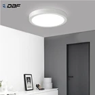 DBF Квадратный светодиодный светильник, 18 Вт, 24 Вт, 12 Вт, 6 Вт, Круглый пуховой светильник, светодиодный поверхностный потолочный светильник для кухни, светильник