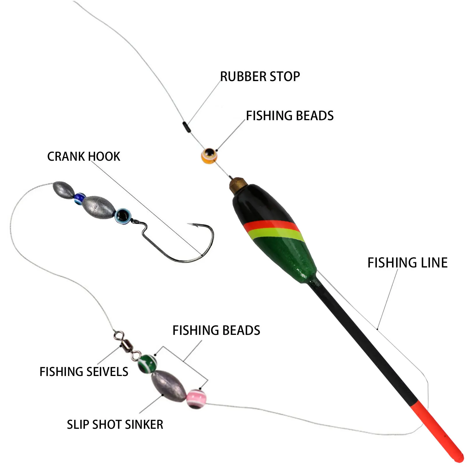 5 шт. Рыболовные Поплавки плавающей поплавки Пробка Набор поплавков свечение