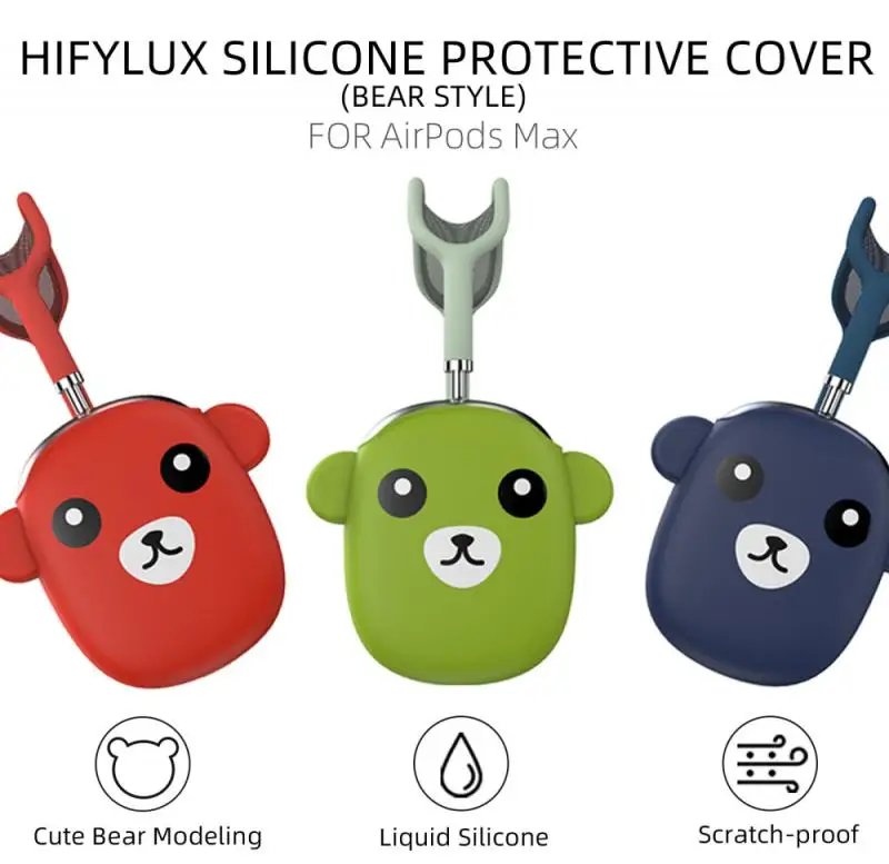 

Наушники Беспроводной 1 Pair Cartoon Bear Earphone Silicone Case For Max Wireless Headphone Чехол