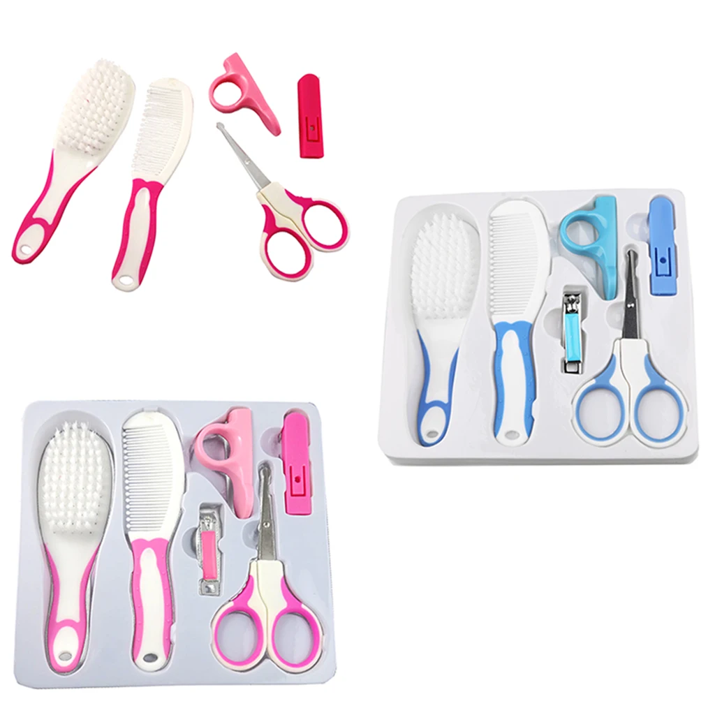

Cute 6pcs Newborn Baby Health Care Set Nail Hair Kids Grooming Brush Kit