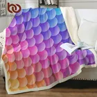 Одеяло BeddingOutlet из радужной микрофибры, градиентные цвета, фиолетовые, синие, розовые постельные принадлежности