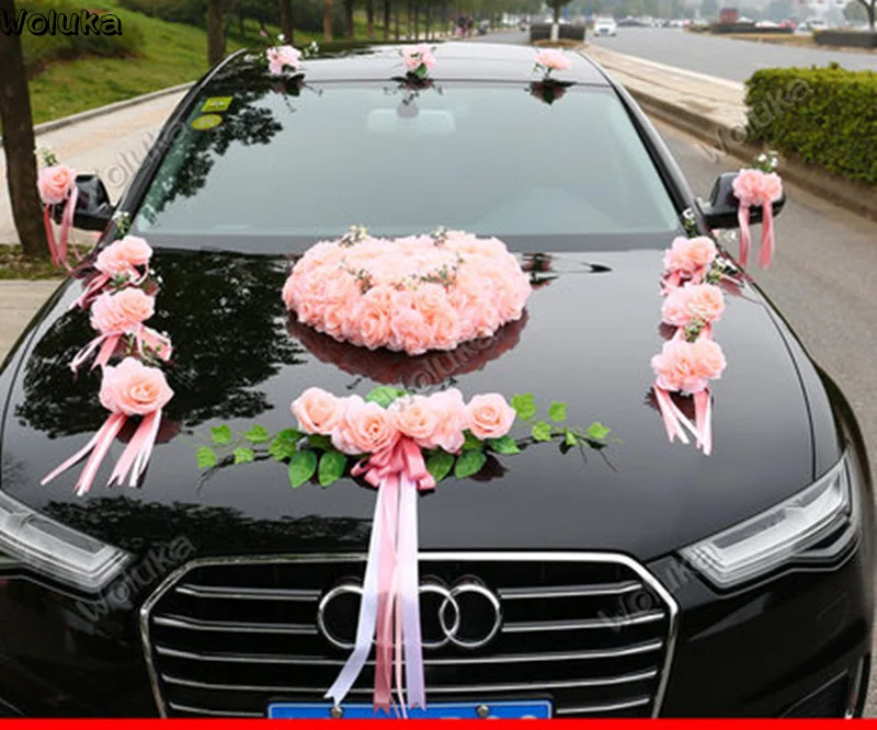 Основной свадебный автомобиль Декор передний цветок Свадебная команда