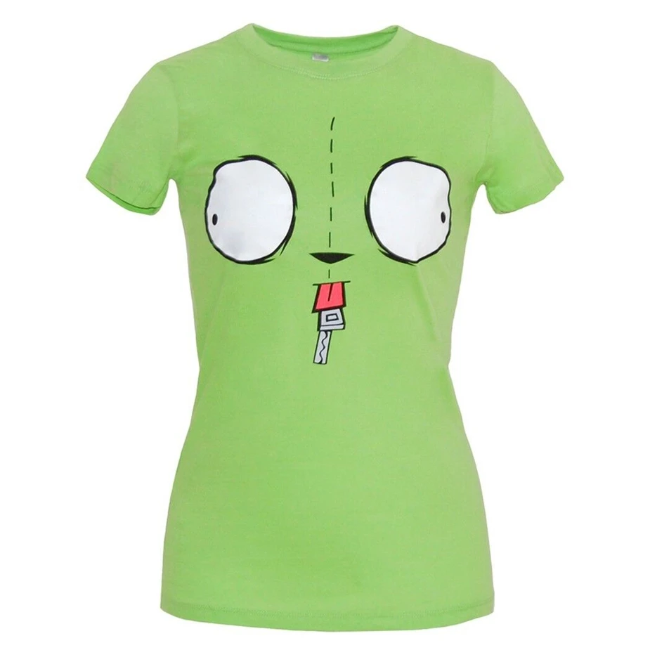Invader Zim Gir Face Junior футболка верхняя одежда футболка|Мужские футболки| |