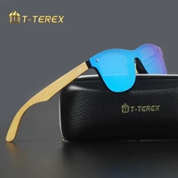 t terex sunglasses polarized anti glare mirror lens uv400 wood frame sun glasses wooden temples for men women a826