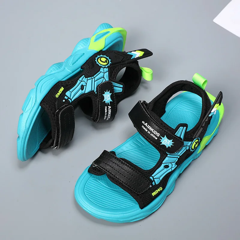 

Cool Boys Sandals Summer Fashion Children Beach Shoes Platform Clogs Boys Shoes 5 6 7 8 Black Jelly Sandals Kids Light Sneakers