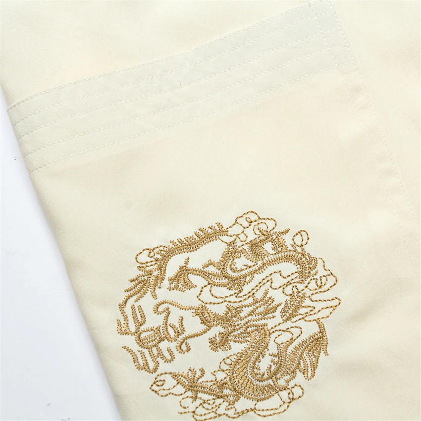 15 видов цветов традиционная китайская одежда для мужчин футболка Летняя с