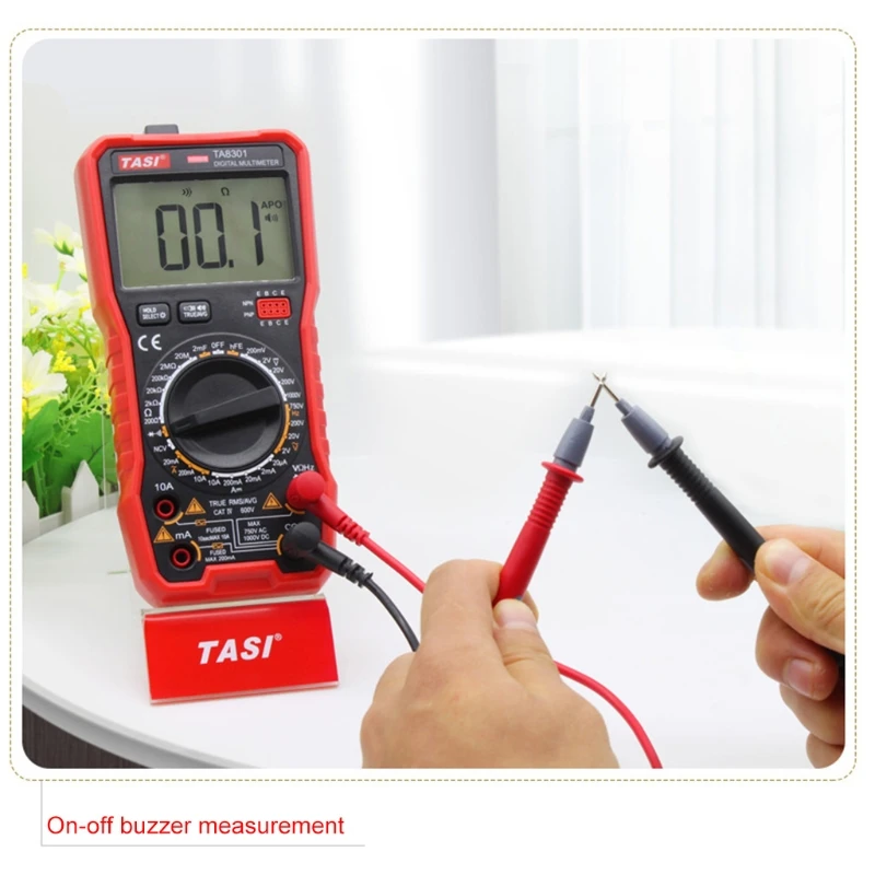 

English Voice Version Digital Multimeter High Precision AC/DC Voltage True Rms Diode Triode NCV Resistance Capacitance