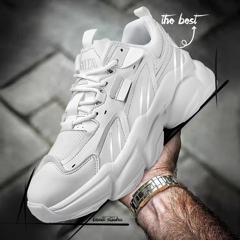 

Кроссовки мужские на платформе, удобные спортивные кеды, повседневная обувь, Тренд Осень-зима