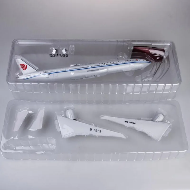 Масштаб 1/157 самолёт Боинг B777 47 см Dreamliner Air China Airlines Модель W светильник and Wheel литый
