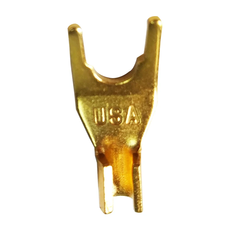 U-образный разъем для динамика из чистой меди с позолоченным кабелем 4 шт. |