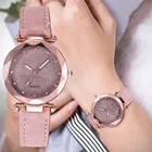 Женские романтичные наручные часы Звездное небо, кожаные часы со стразами, дизайнерские простые часы Gfit Montre Femme D30, Прямая поставка
