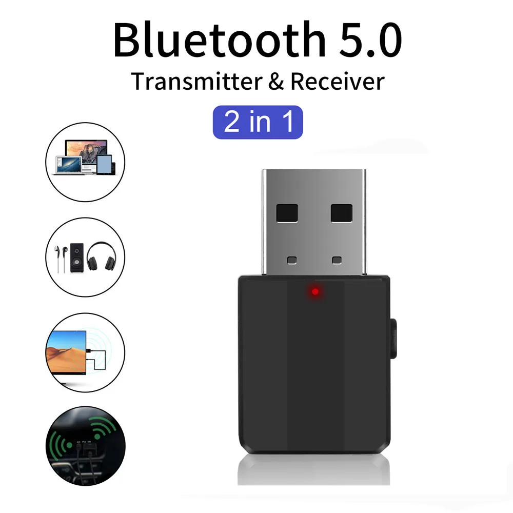 Беспроводной USB Bluetooth 5 0 передатчик приемник Мини 3 мм AUX стерео музыкальный