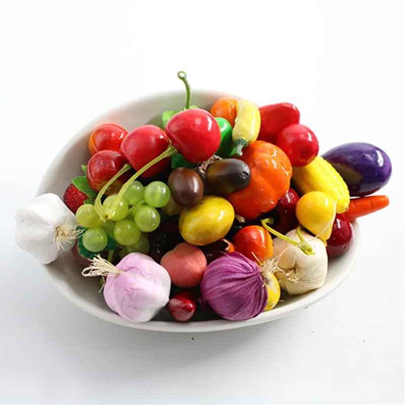 10 шт. искусственные фрукты и овощи зеленое яблоко для свадебного украшения