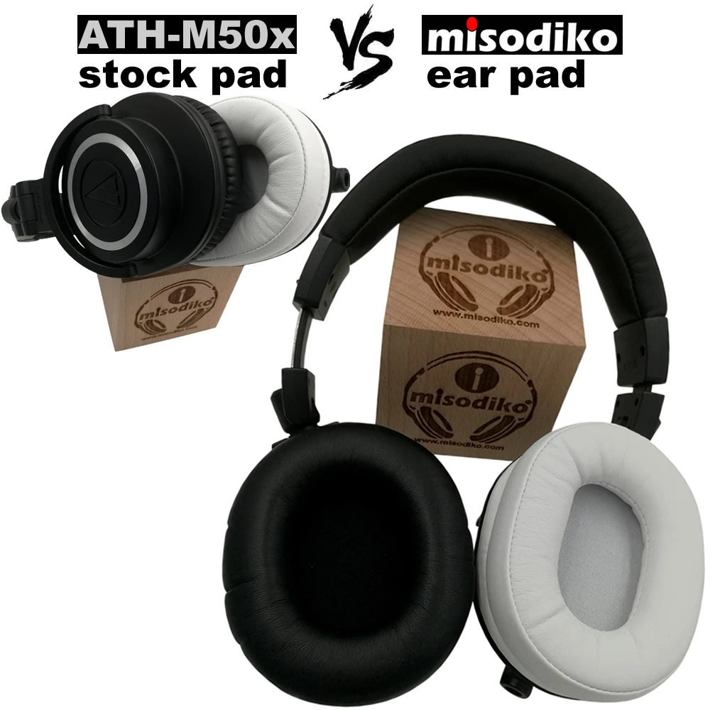 Misodiko Сменные амбушюры для наушников Audio-Technica ATH-M50x ATH-M40x ATH-M30x ATH-M70x ATH-MSR7, sony MDR-7506