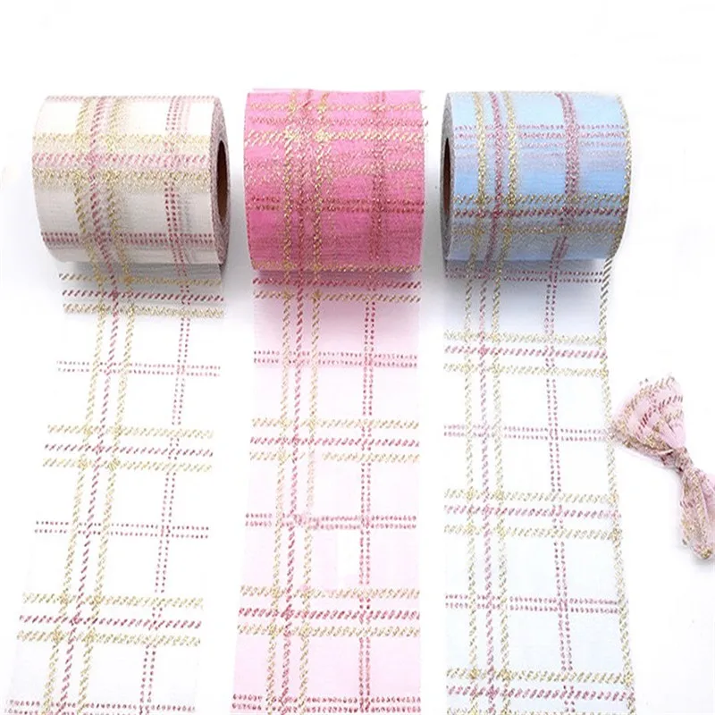 Блестящая золотая решетка Тюль Блестки Ткань Сделай Сам детский шоу свадебное