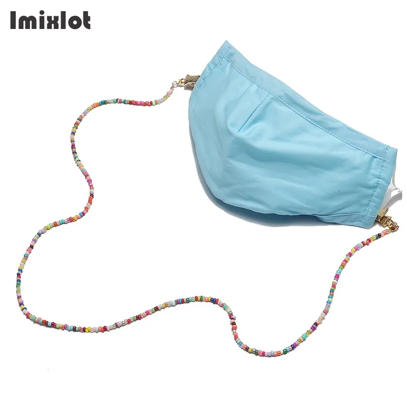 

Fashion Colorful Beads Glasses Chain Face Mask Lanyards Reading Eyeglasses Chain Neck Straps Mask Cord Holder Rope For Men Women