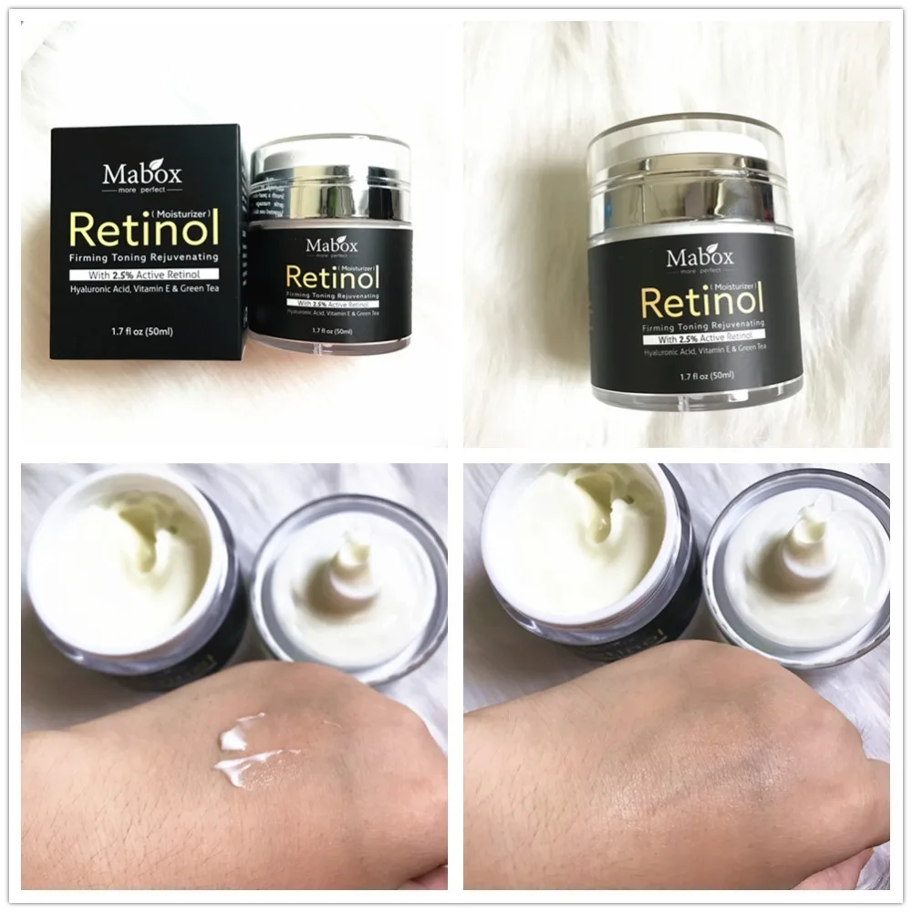 Mabox 50 мл Retinol 2.5% увлажнитель для лица крем с гиалуроновой кислотой антивозрастной