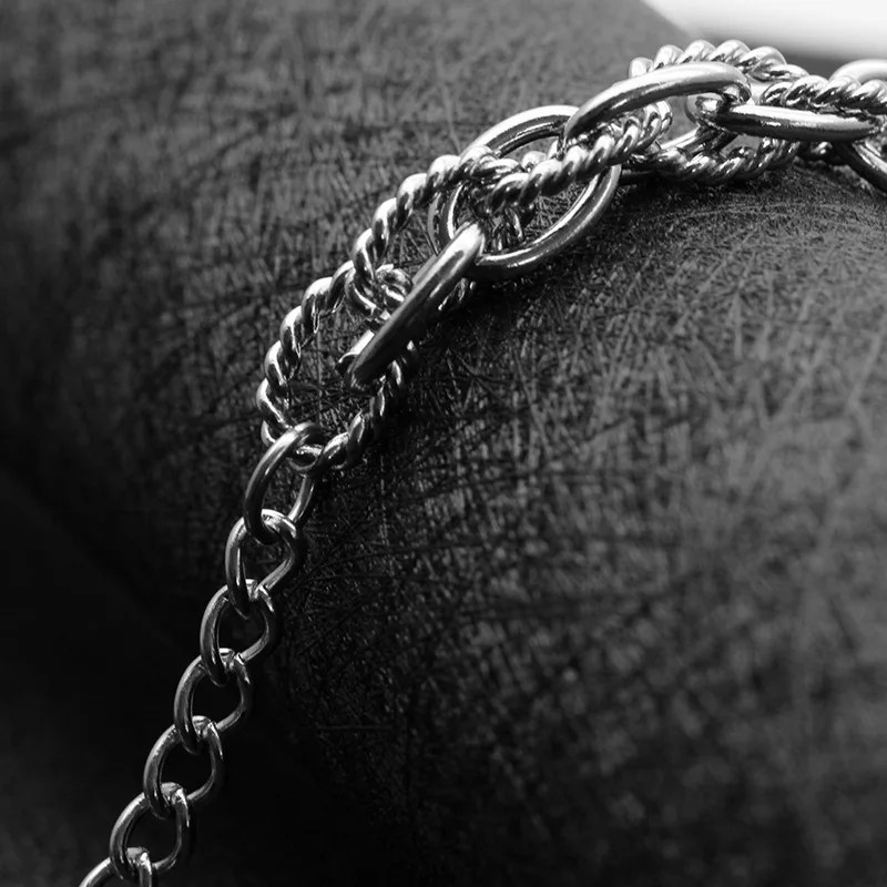 Мужской браслет серебряный цвет нержавеющая сталь витая Цепочка браслеты Pulseira