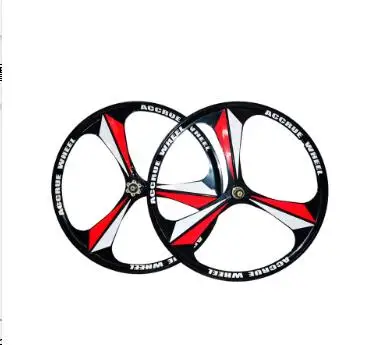 3 spoke black MTB обода 3 Спицы магниевого сплава колеса 26 дюймов колесо для горного велосипеда велосипедные диски горный велосипед колеса дисковый тормоз, колесная пара - Цвет: 3 spoke black