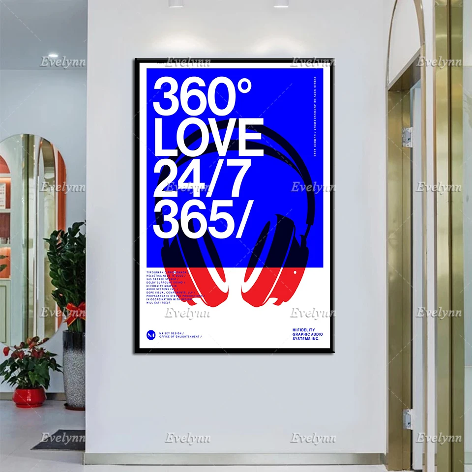360 градусов любовь/24/7 365 плакат хип-хоп граффити социальная справедливость музыка