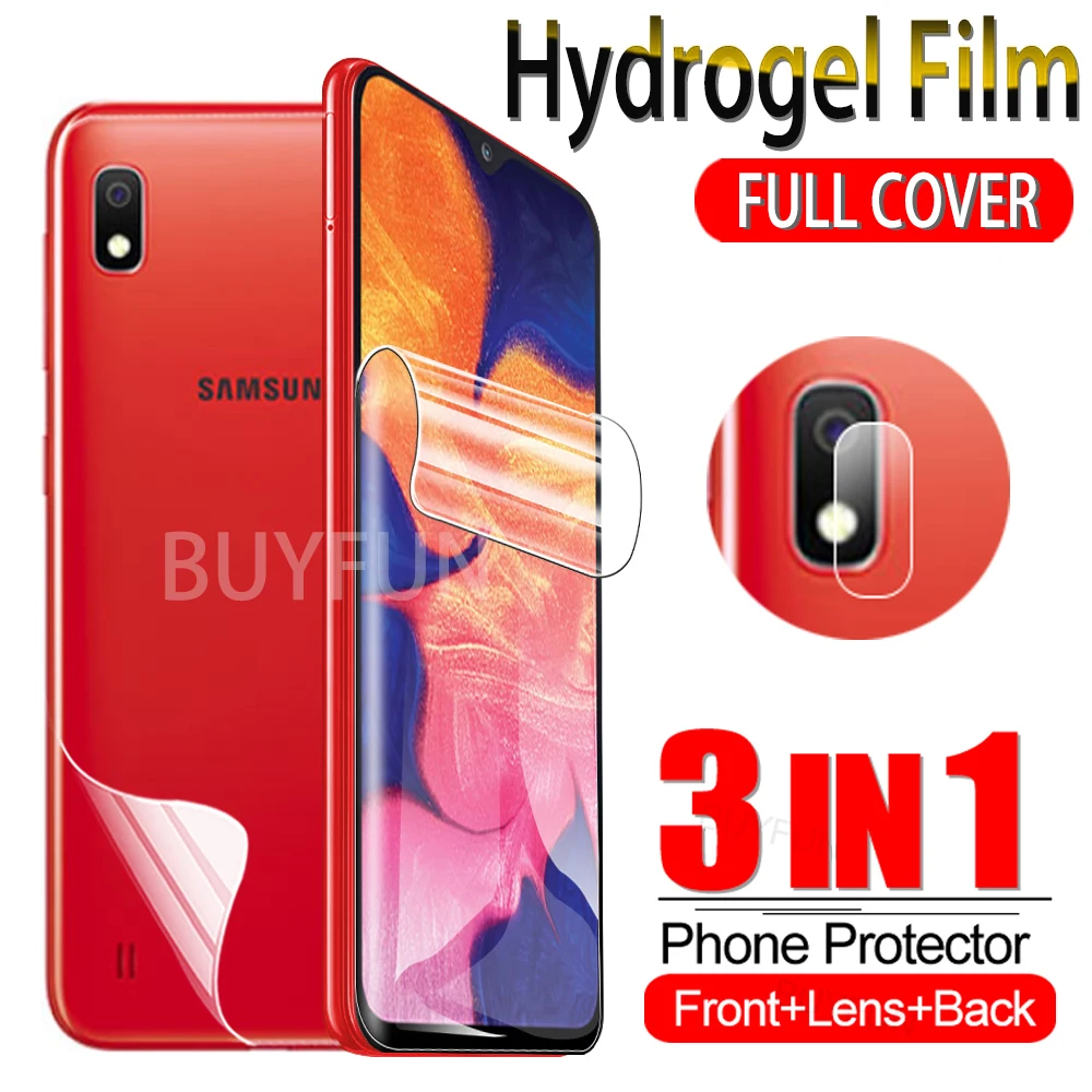 Гидрогелевая пленка 3 в 1 для передней + задней камеры Samsung Galaxy A10 A10S A10E защитная