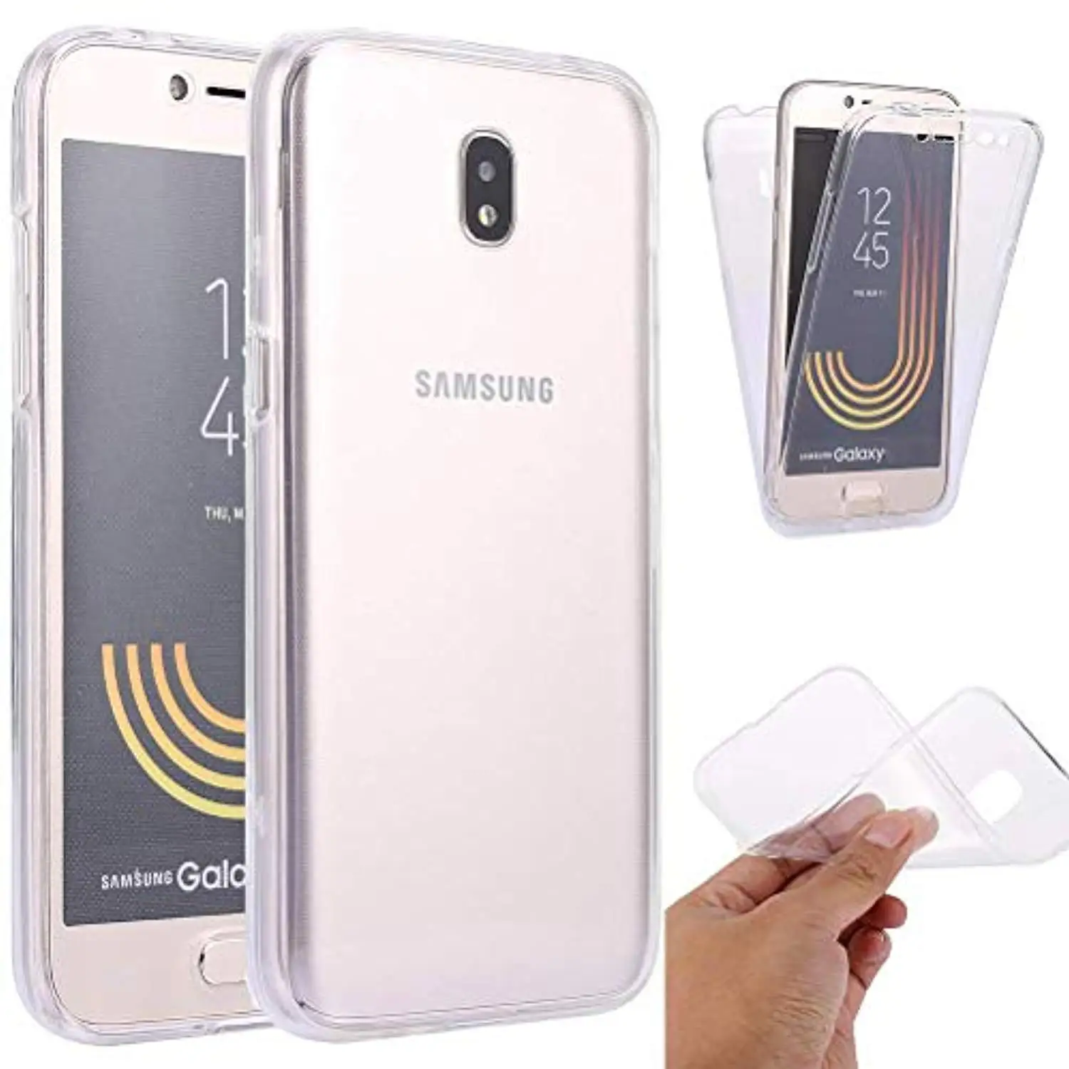 Bling 360 передней ТПУ + задняя защитная пленка на ЖК-блеск Чехол для Samsung Galaxy J3 J5 J7 2017
