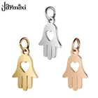 Jaymaxi из нержавеющей стали HAMSA подвеска на руки полированные ювелирные изделия своими руками изготовленные на заказ с подвесками в виде колец 20 шт.лот