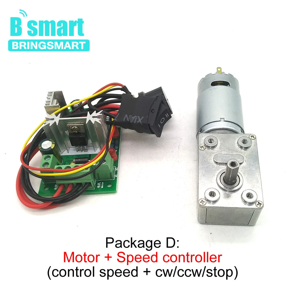 Bringsmart JGY-395 червячный мотор-редуктор постоянного тока 12 вольт небольшой редуктор Мотор 12 В червячный редуктор коробка передач двигатель самоблокирующийся редуктор ed мотор