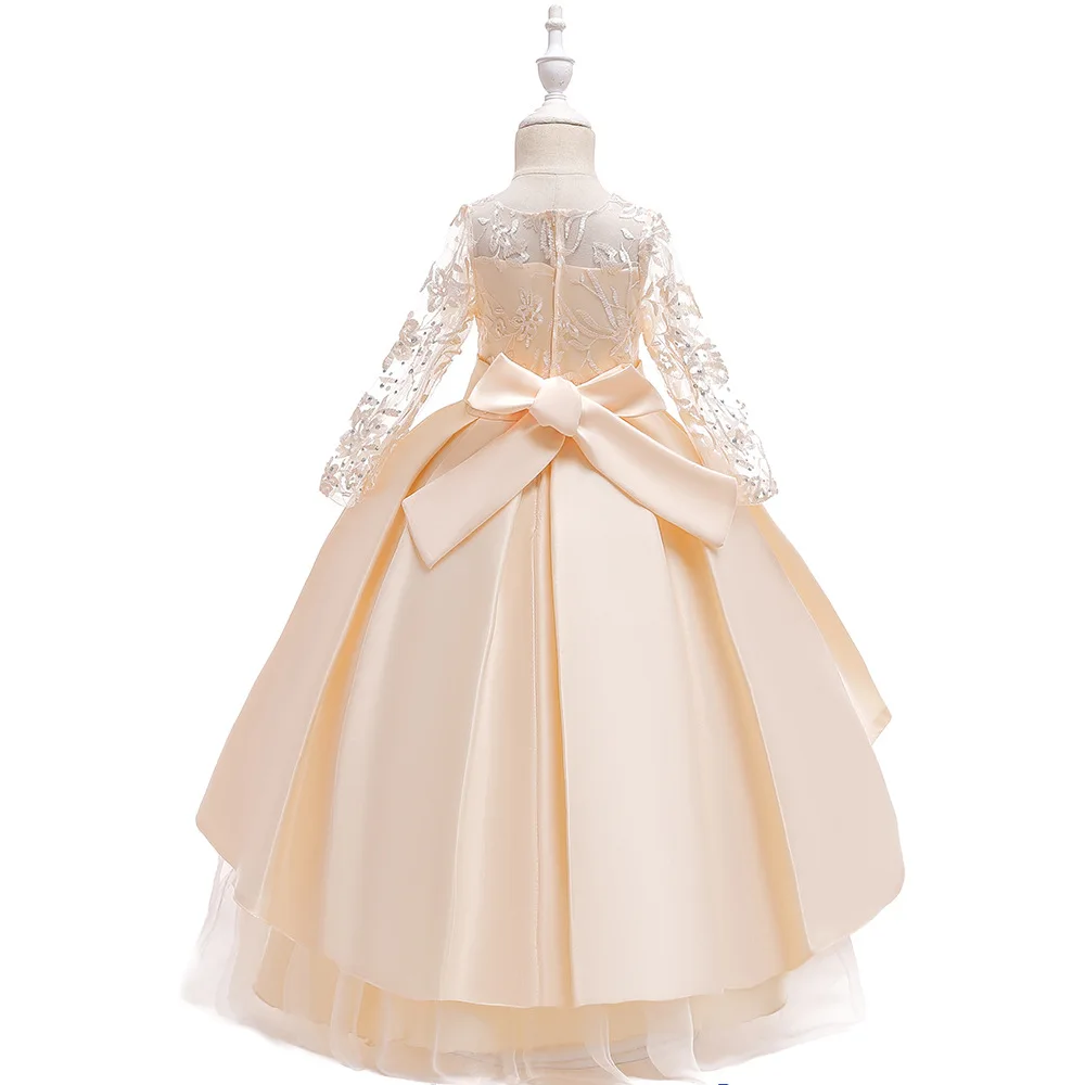 Платье принцессы Вечерние платья с длинными рукавами для девочек Детские Костюм