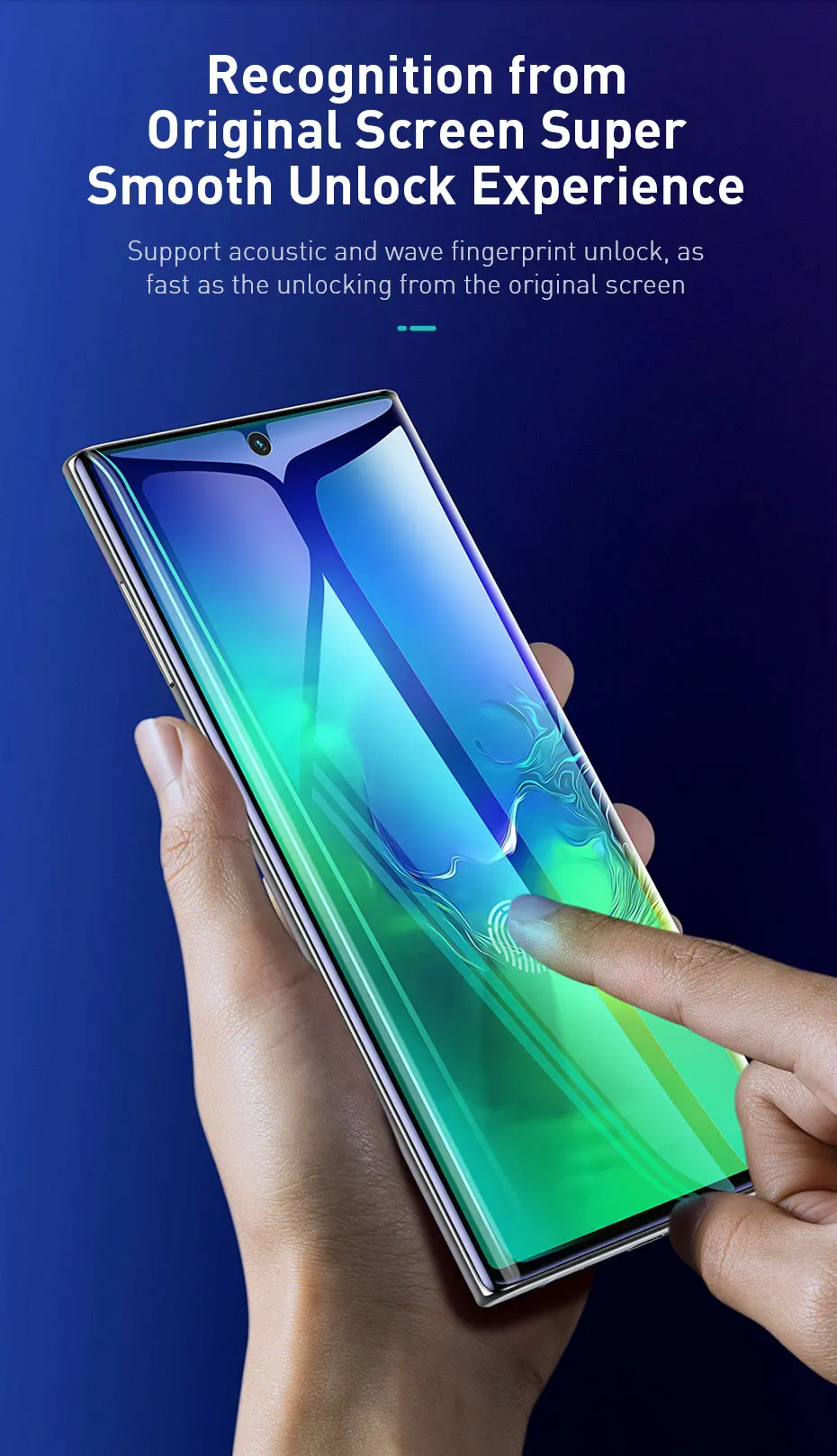 Baseus 2 шт протектор экрана для samsung Galaxy Note 10 Plus PET пленка 0,15 мм полное покрытие Передняя защитная пленка для Note 10 стекло