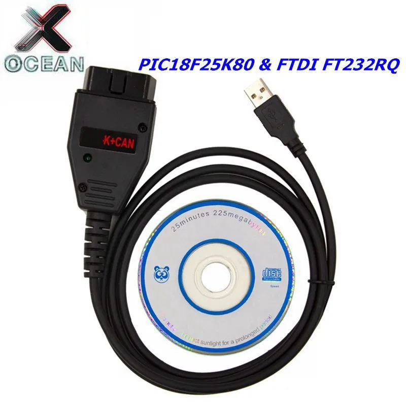 Для VAG K + CAN 1 4 зеленая печатная плата PIC18F25K80 с FTDI FT232RQ для AUDI/для VW/для Skoda/для Seat K-Line